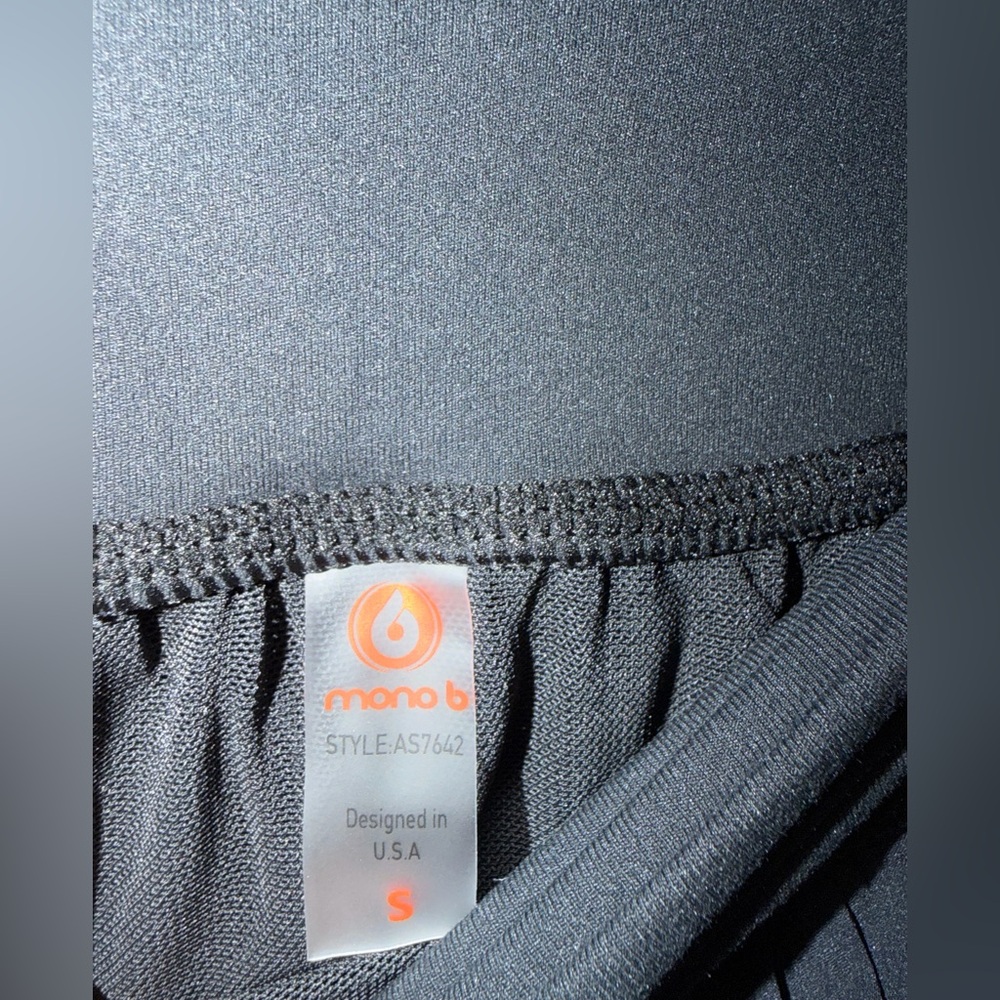 Mono B Black Bubble Hem Mid Skirt - Picture 3 of 4